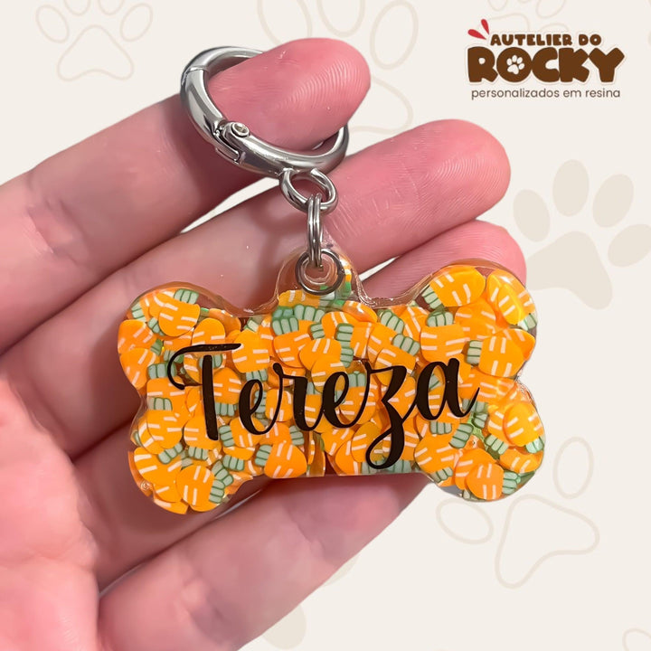Tag Osso Cenoura - Autelier do Rocky