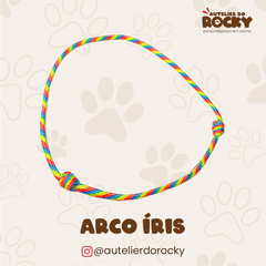 Coleira Paracord Arco Íris - Autelier do Rocky