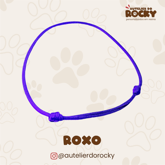 Coleira Paracord Roxo - Autelier do Rocky