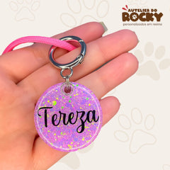 Tag Redonda Lilás - Autelier do Rocky