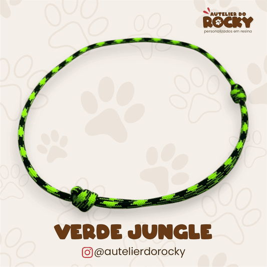 Coleira Paracord Verde Jungle - Autelier do Rocky