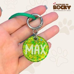 Tag Redonda Verde Oliva - Autelier do Rocky