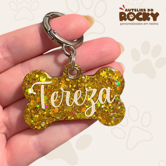 Tag Osso Dourada - Autelier do Rocky