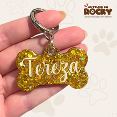 Tag Osso Dourada - Autelier do Rocky