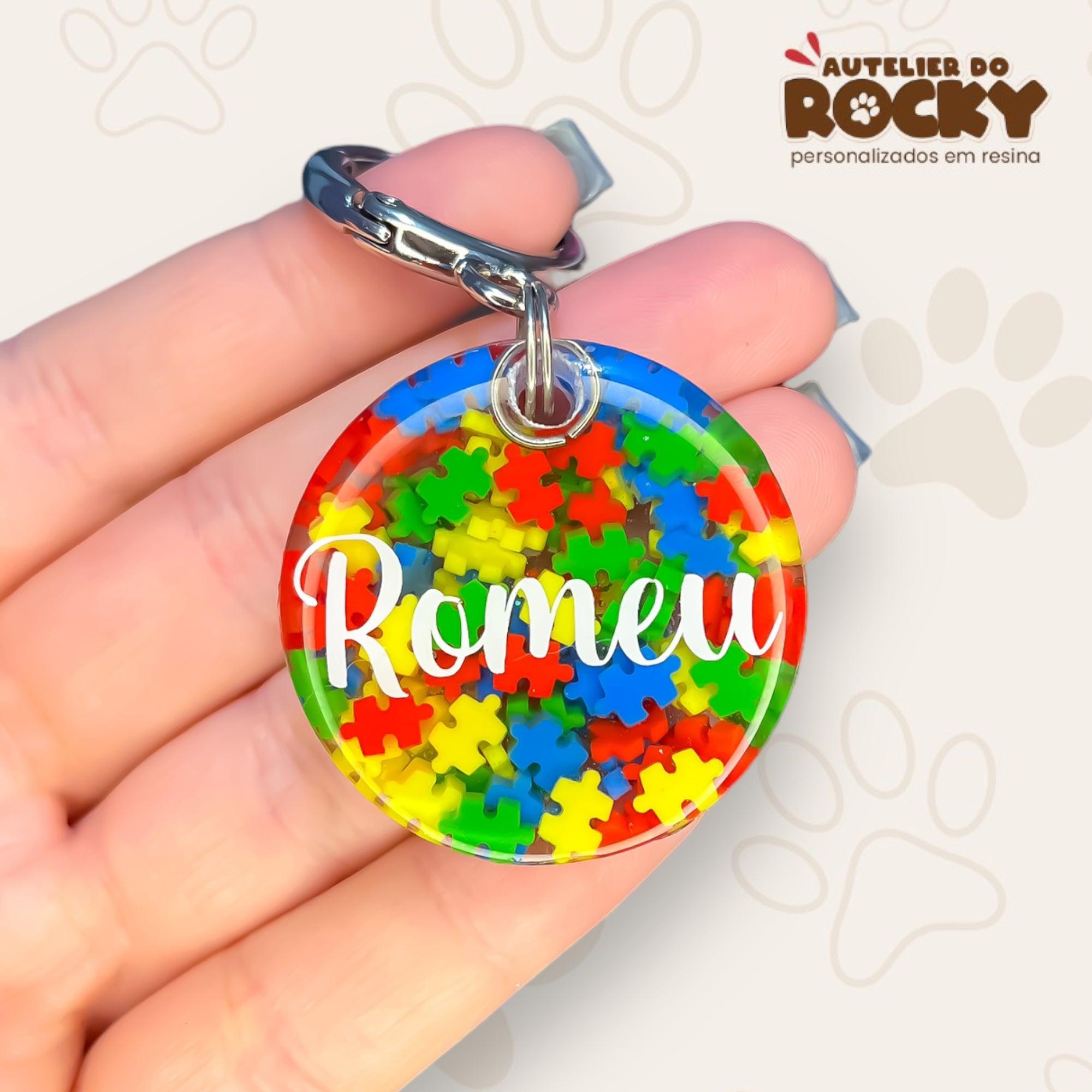 Tag Redonda Quebra Cabeça - Autelier do Rocky