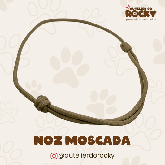 Coleira Paracord Noz Moscada - Autelier do Rocky
