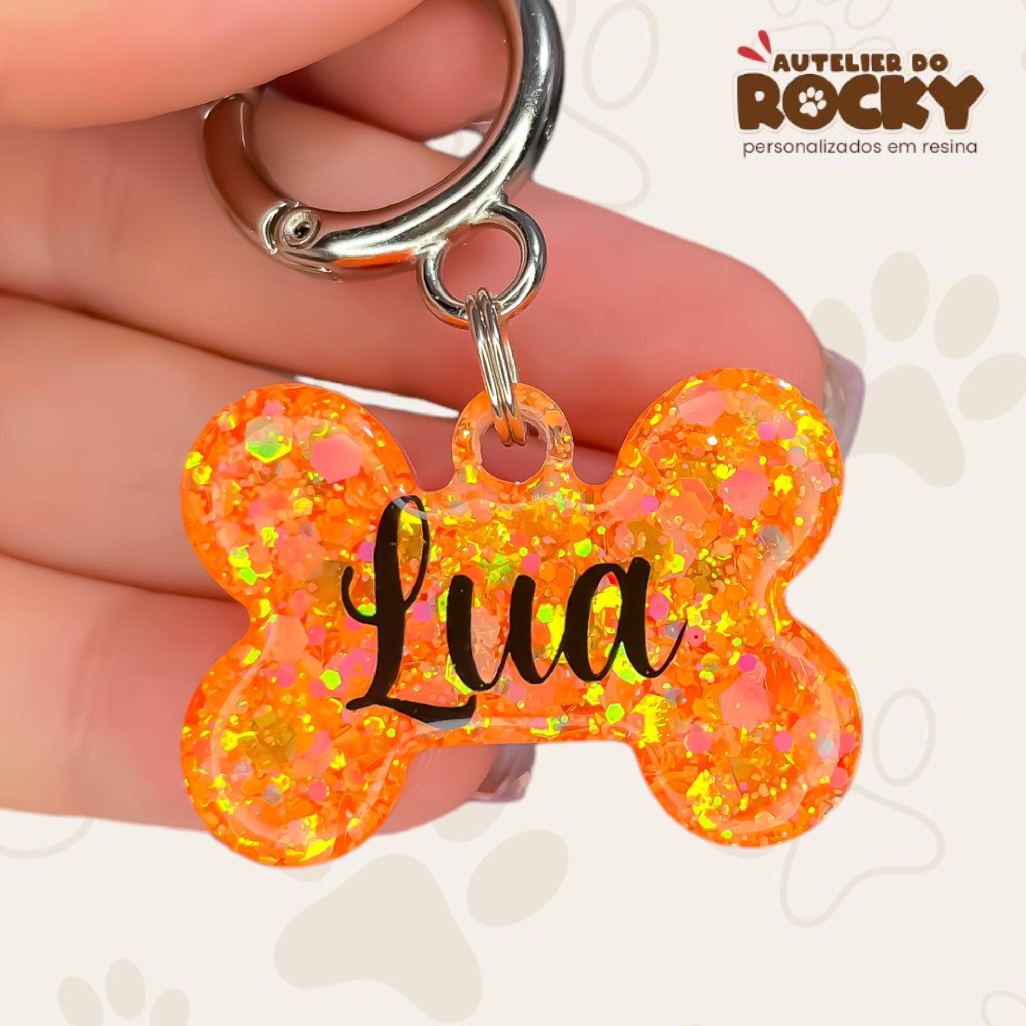 Tag Osso Laranja - Autelier do Rocky