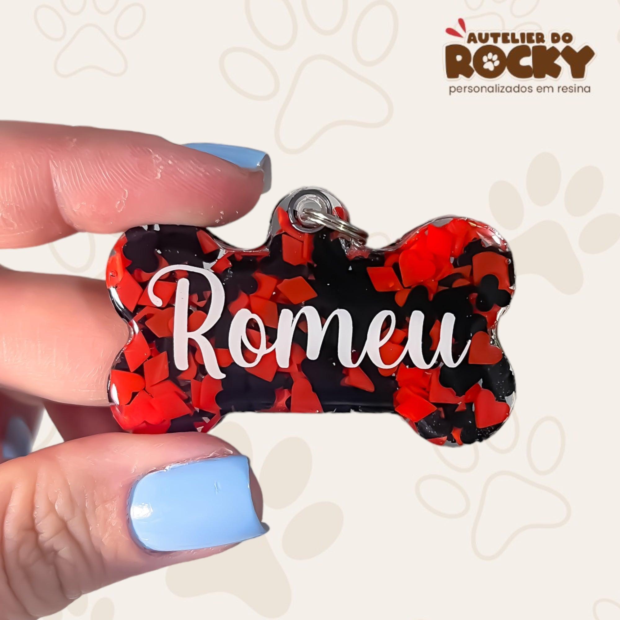 Tag Osso Baralho - Autelier do Rocky