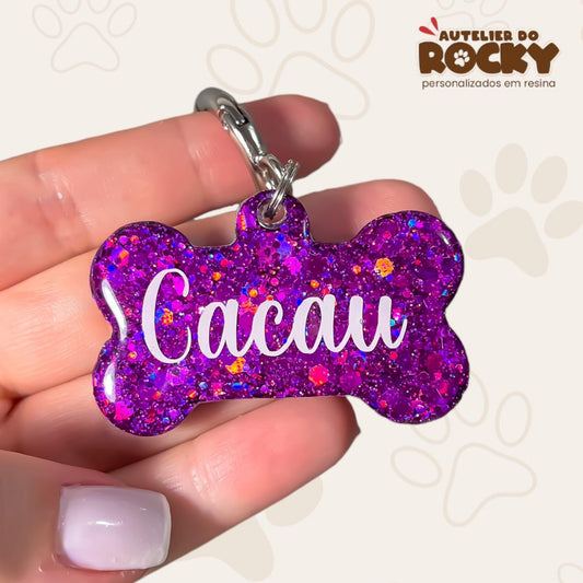 Tag Osso Roxo - Autelier do Rocky
