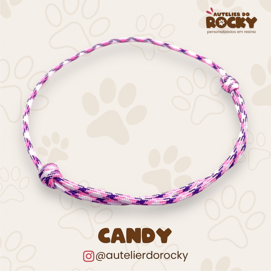 Coleira Paracord Candy