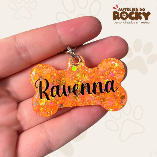 Tag Osso Laranja - Autelier do Rocky