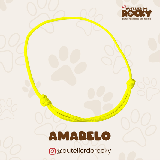Coleira Paracord Amarelo - Autelier do Rocky