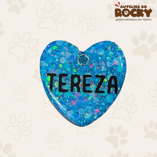 Tag Coração Azul Claro - Autelier do Rocky