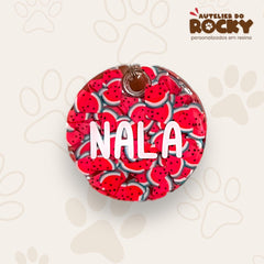 Tag Redonda Melancia - Autelier do Rocky