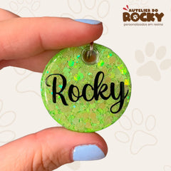 Tag Redonda Verde Claro - Autelier do Rocky