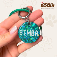 Tag Redonda Verde Esmeralda - Autelier do Rocky