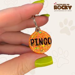 Tag Redonda Laranja - Autelier do Rocky