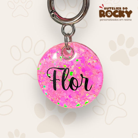 Tag Redonda Rosa Bebê - Autelier do Rocky