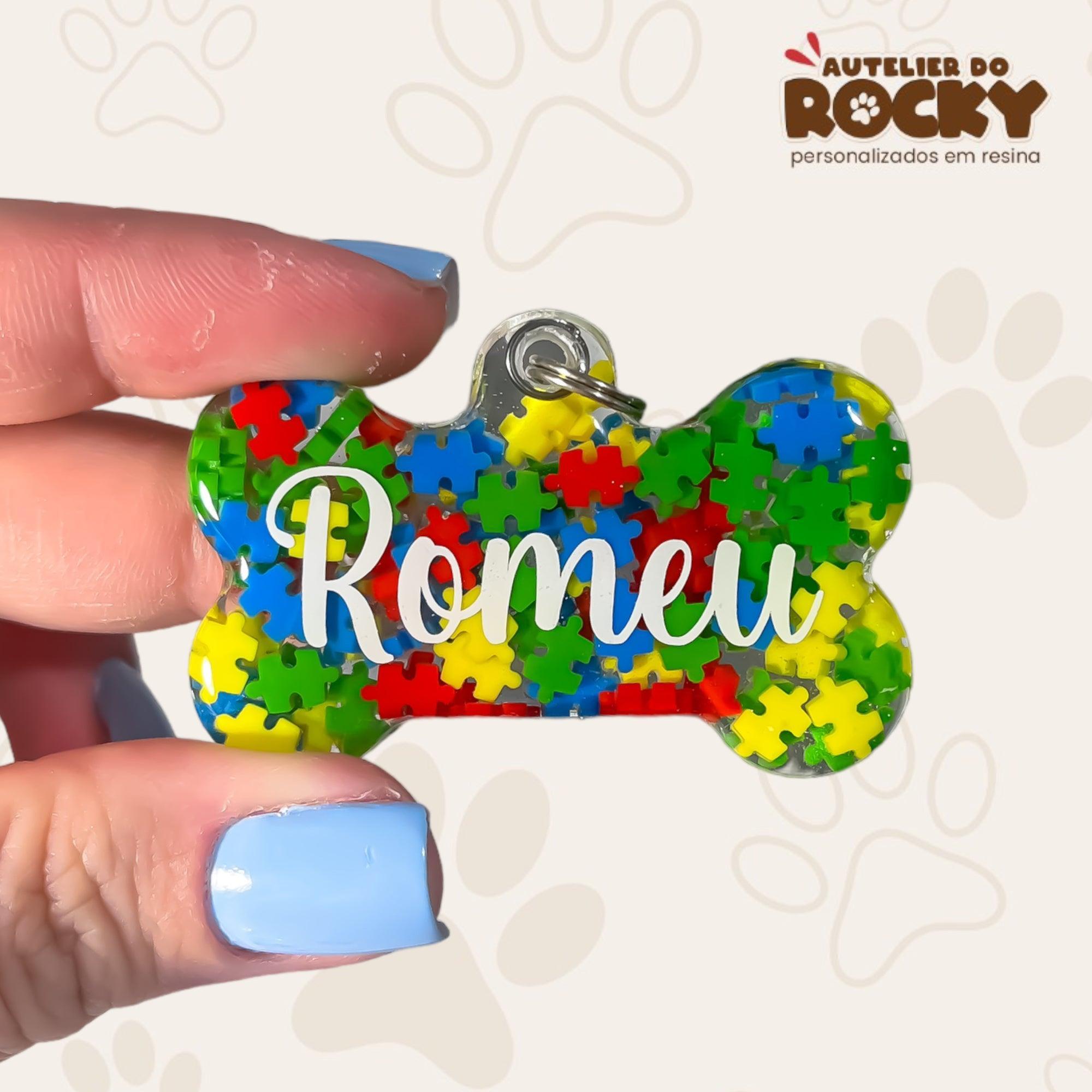 Tag Osso Quebra Cabeça - Autelier do Rocky