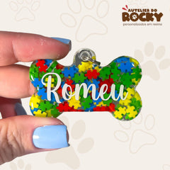 Tag Osso Quebra Cabeça - Autelier do Rocky