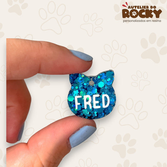 Tag Gatinho Azul Celeste - Autelier do Rocky
