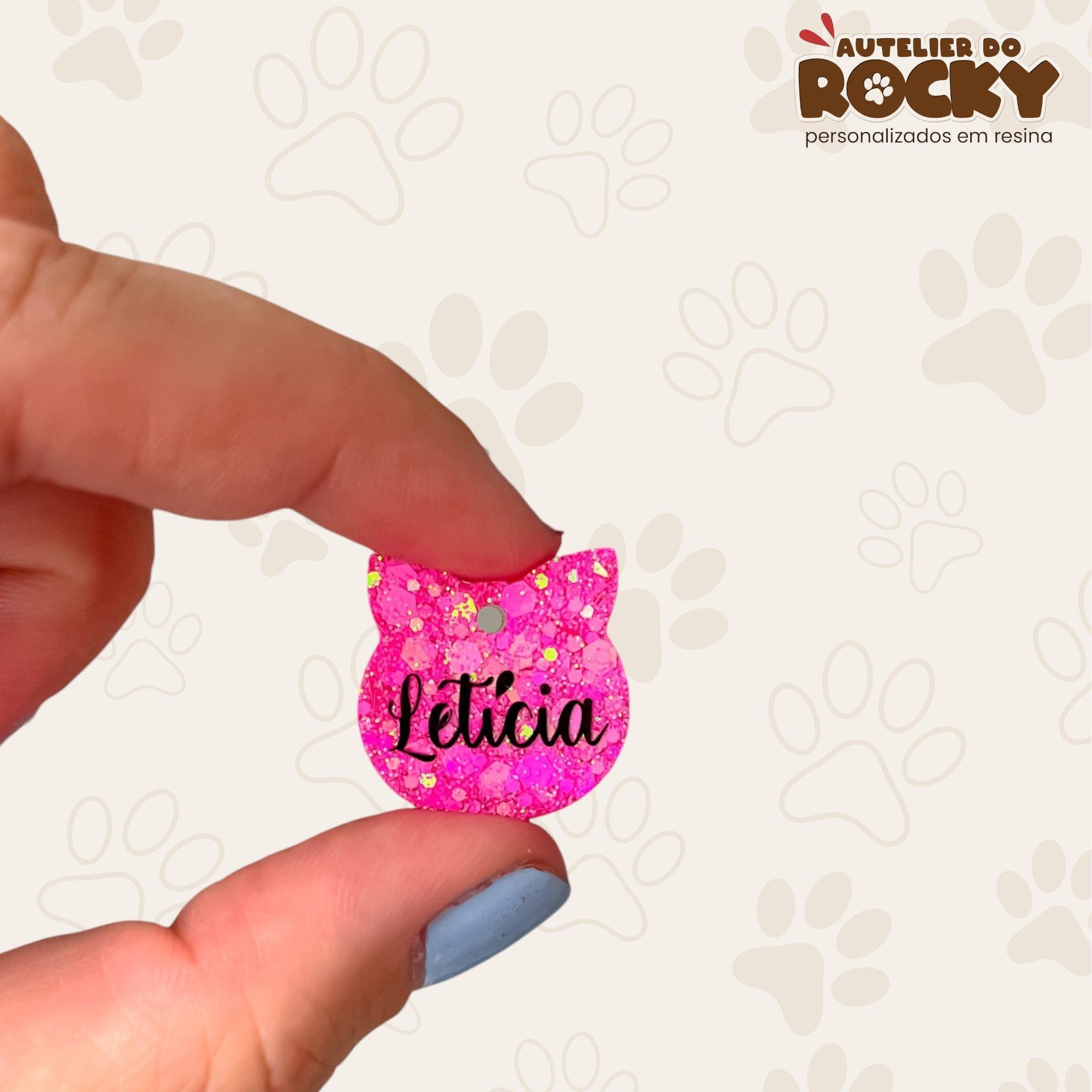 Tag Gatinho Rosa Chock - Autelier do Rocky
