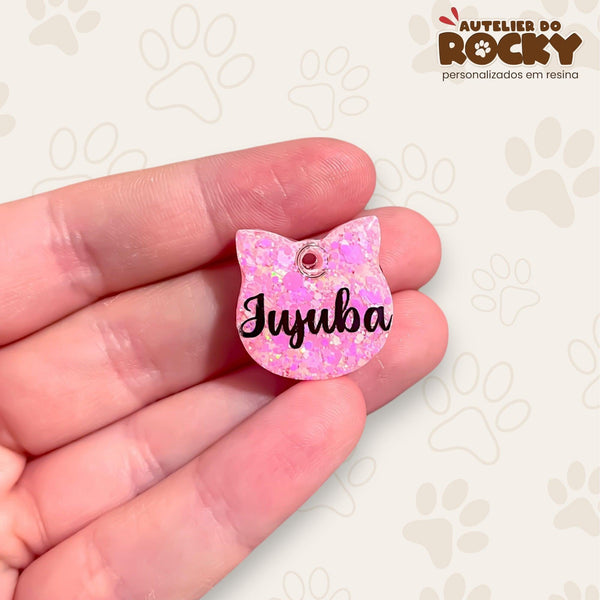 Tag Gatinho Rosa Bebê - Autelier do Rocky