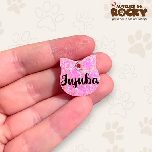 Tag Gatinho Rosa Bebê - Autelier do Rocky