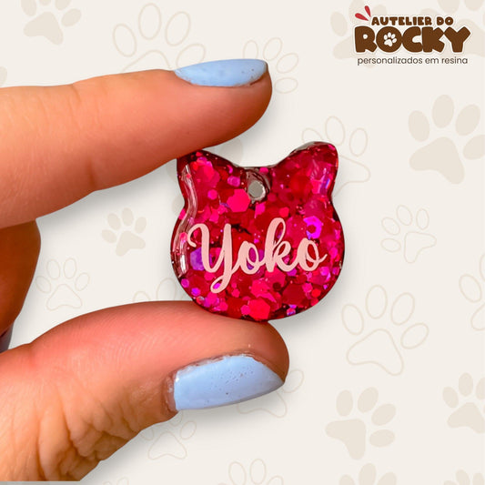 Tag Gatinho Rosa Escuro - Autelier do Rocky