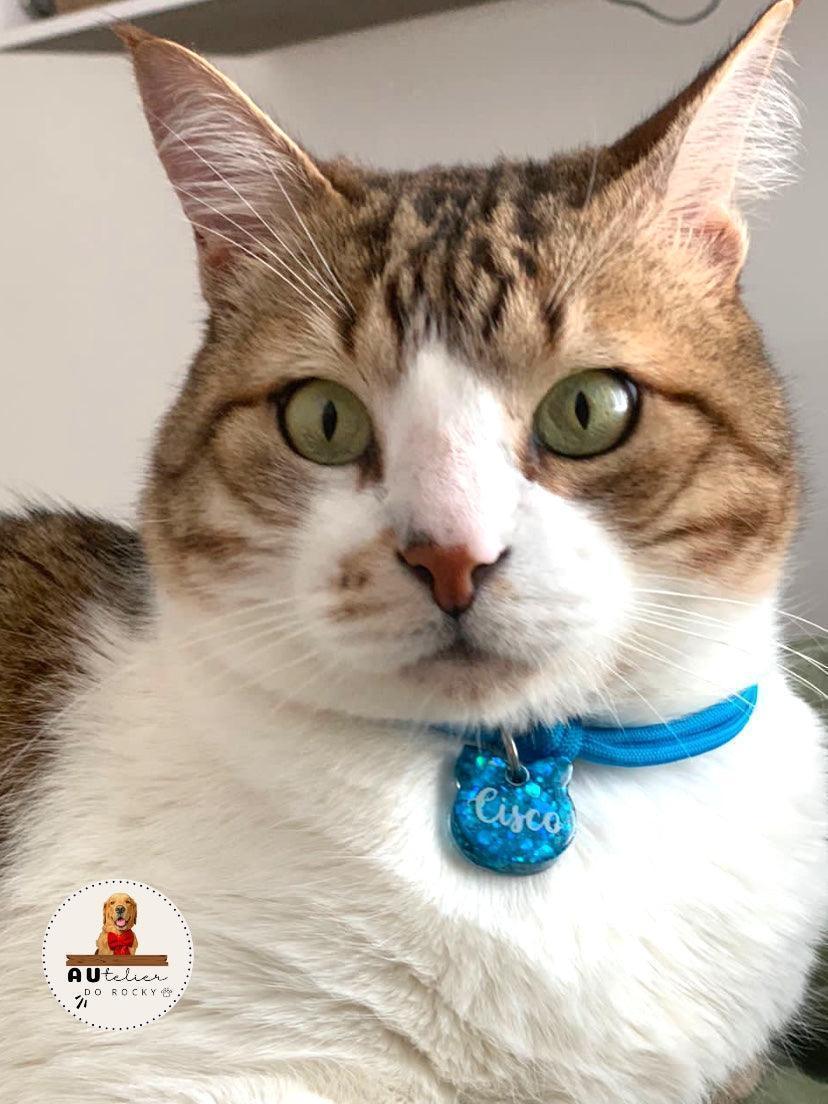 Tag Gatinho Azul Celeste - Autelier do Rocky