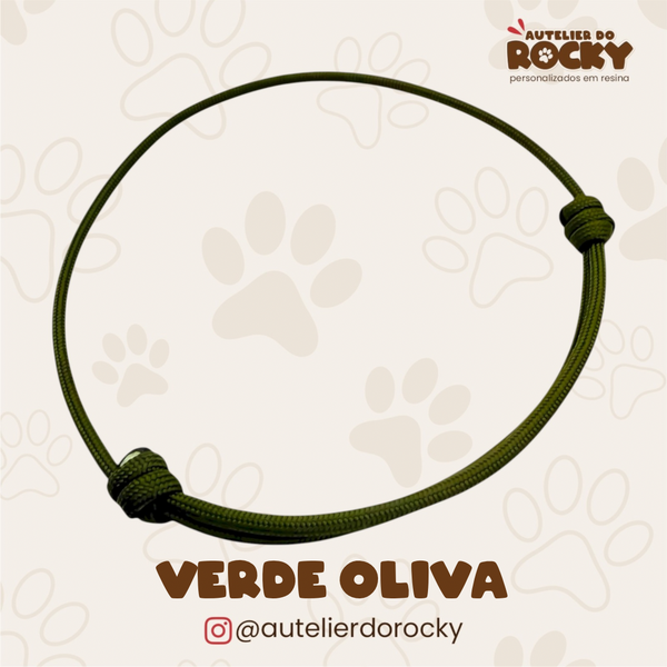Coleira Paracord Verde Oliva
