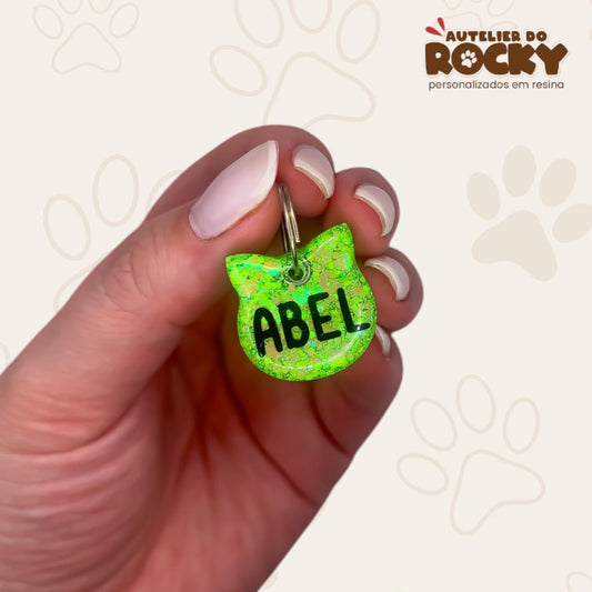 Tag Gatinho Verde Claro - Autelier do Rocky