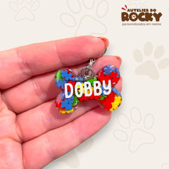 Tag Osso Quebra Cabeça - Autelier do Rocky
