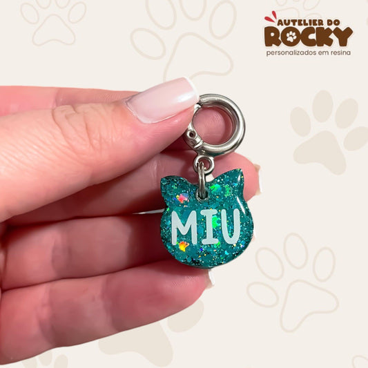 Tag Gatinho Verde Esmeralda - Autelier do Rocky