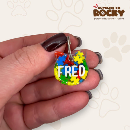 Tag Gatinho Quebra Cabeça - Autelier do Rocky