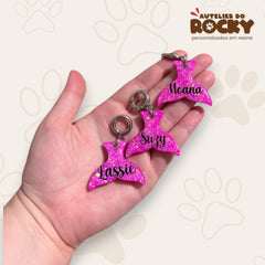Tag Sereia Rosa Chock - Autelier do Rocky