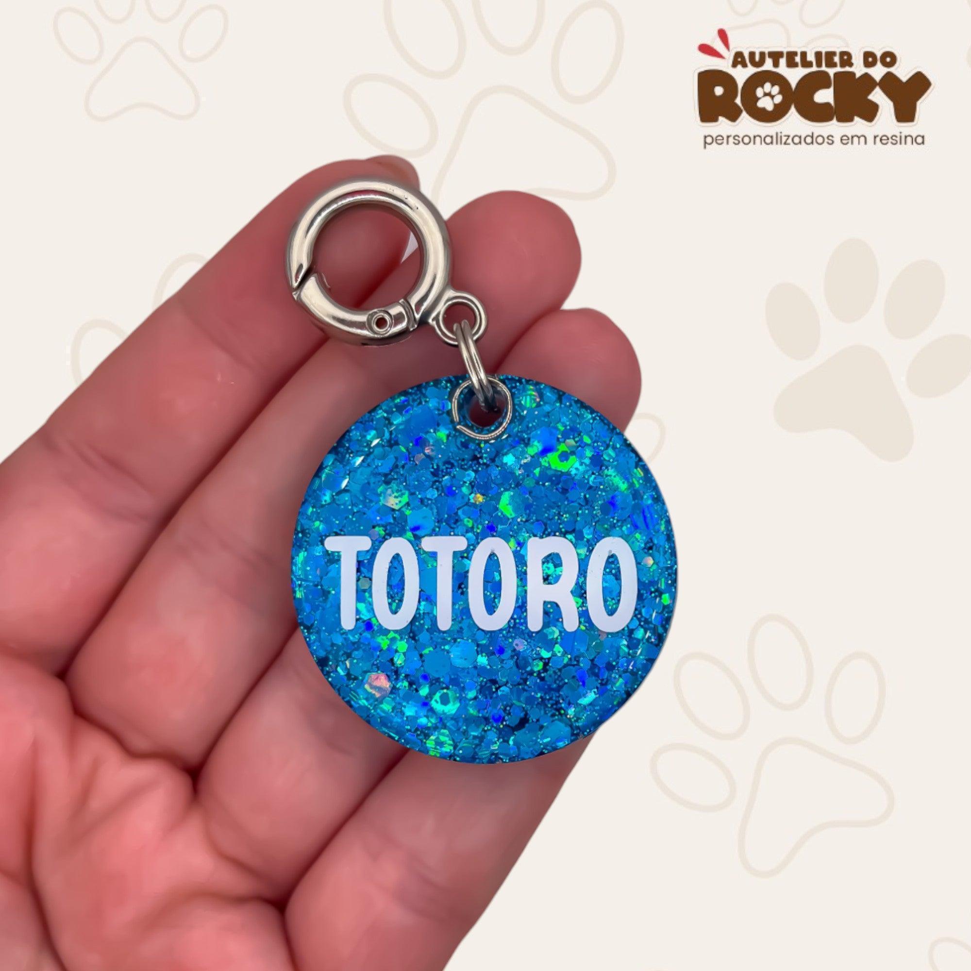 Tag Redonda Azul Celeste - Autelier do Rocky