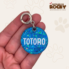 Tag Redonda Azul Celeste - Autelier do Rocky