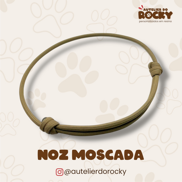 Coleira Paracord Noz Moscada