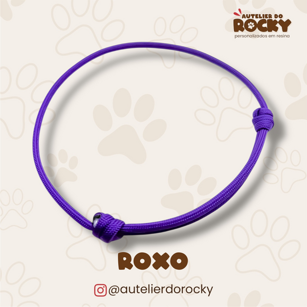 Coleira Paracord Roxo