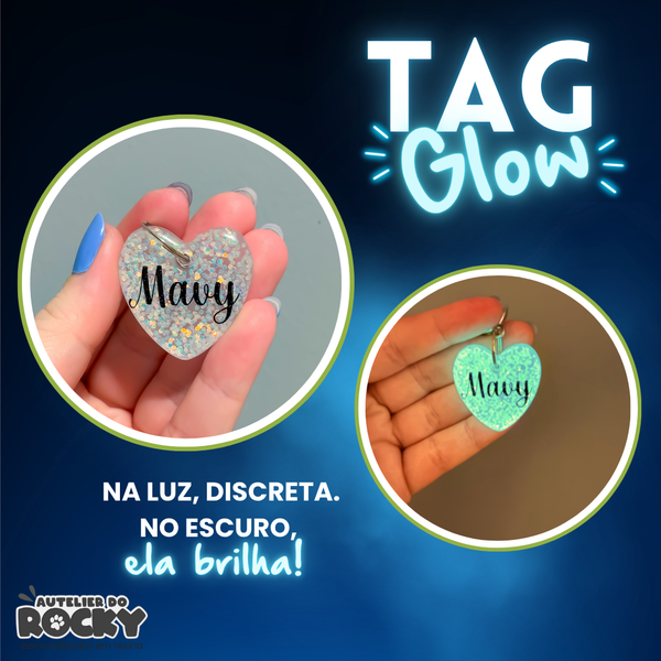 Tag Glow Coração