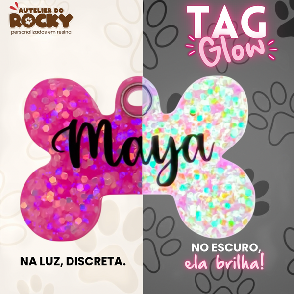 Tag Glow Osso Rosa