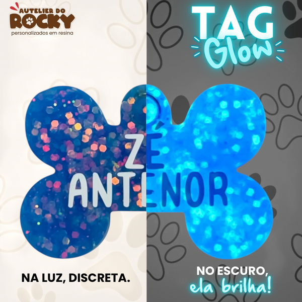 Tag Glow Osso Azul